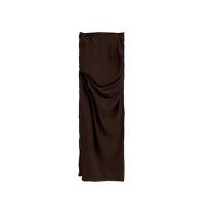 Oude Waag - CINCHED TIE - FASTNING JERSEY SKIRT - SS24 - BR440 COFFEE